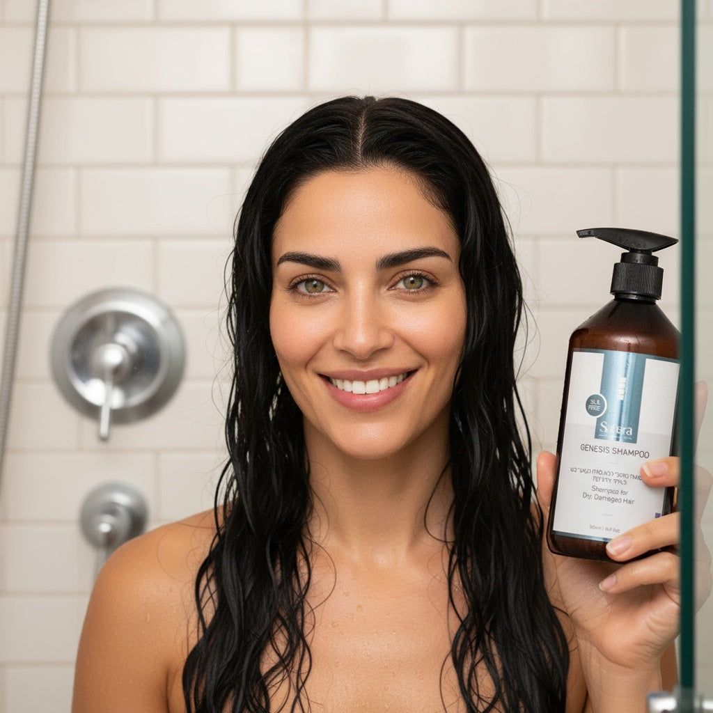Genesis Shea Treatments Salt-Free Shampoo for Damaged, Rough, Dry, and After Straightening Hair