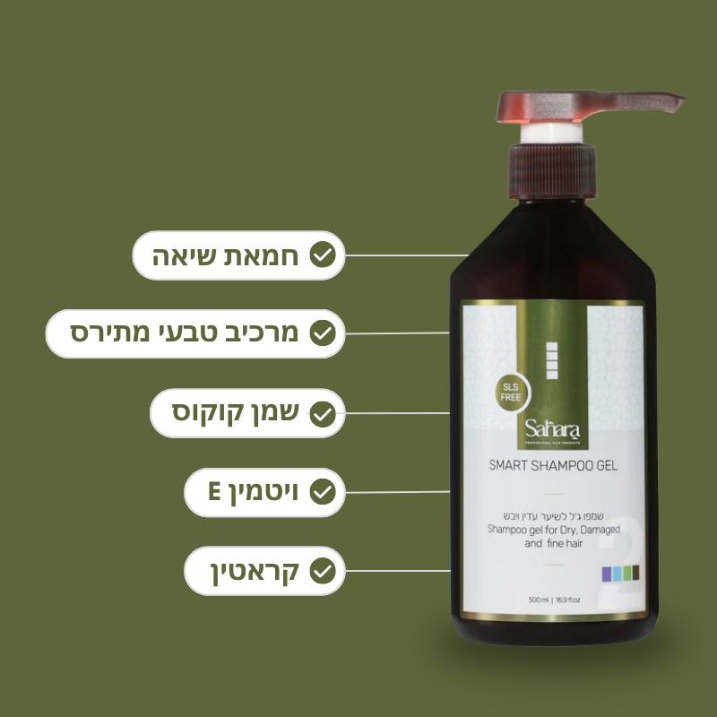 Smart Gel Shampoo for thin, delicate, dry, colored, damaged, and after straightening hair 500 ml
