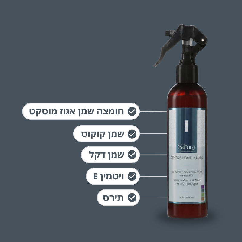 מסכת שיאה טיפולית לשיער יבש ללא שטיפה
